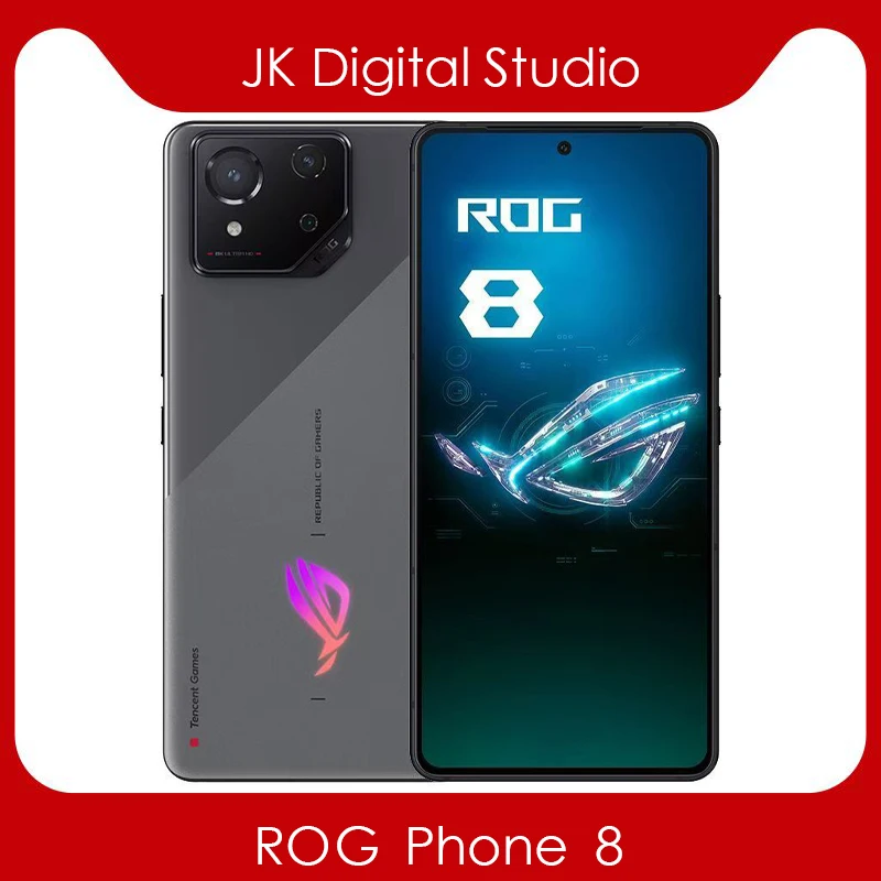 Global ROM ROG 8 5G Gaming Phone Snapdragon8 Gen3 6.78inch 165Hz AMOLED 5MP NFC 5500Mah 65W PD Charge