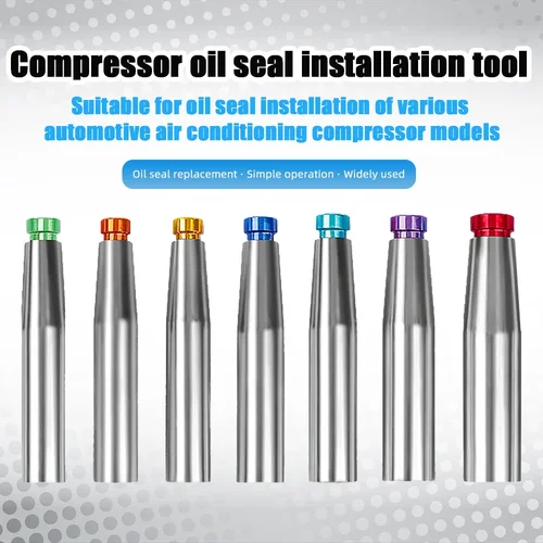 Sello de aceite para compresor de aire acondicionado de coche, Kit de herramientas instaladas, eliminación de sello de eje, automotriz
