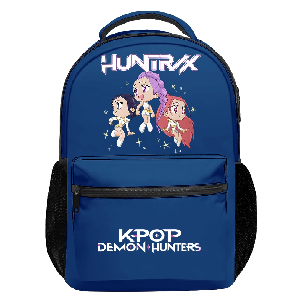 KPop デーモンハンター Huntrix ワールドツアーバックパック女性男性リュックサックユニセックストラベルバッグパックサックカジュアルデイパック