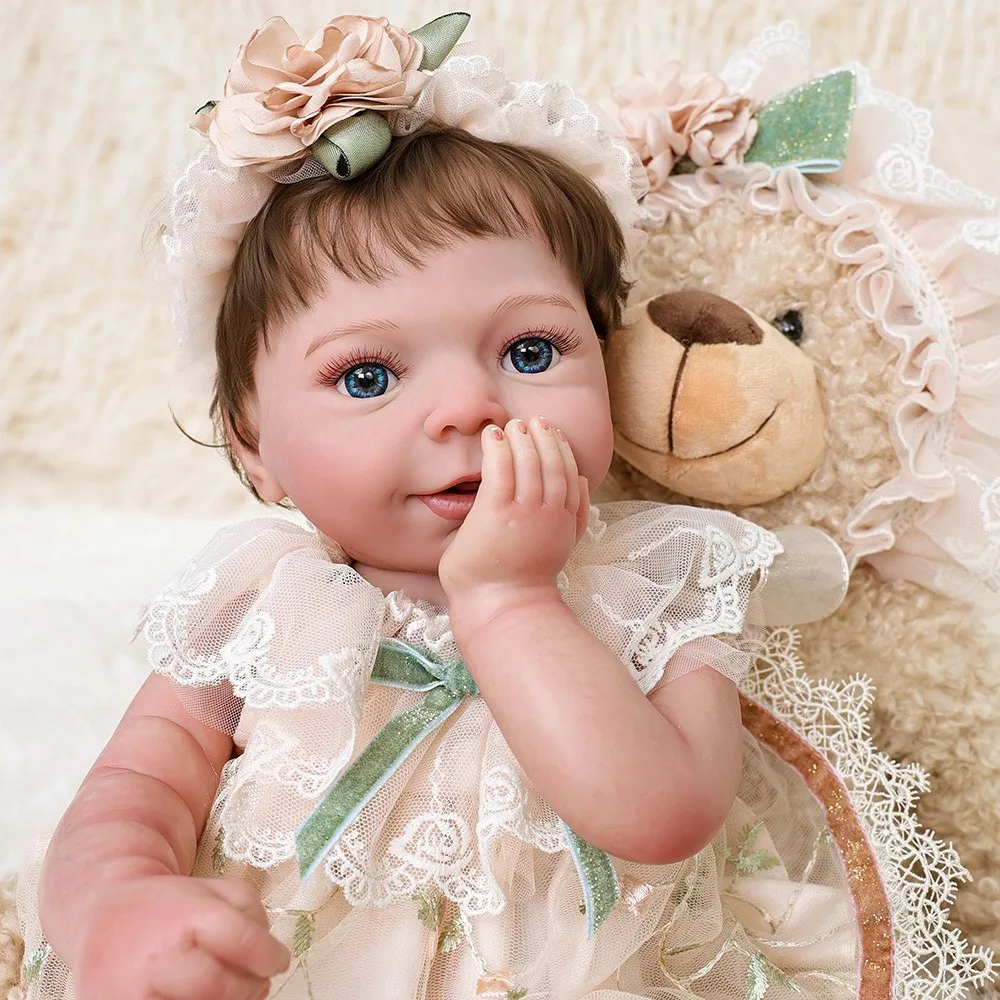 20 inch Kawaii realistische vinyl pop Franse vintage herboren pop kamer decor speelgoed collectie hobby's voor kinderen verjaardag kerstcadeaus