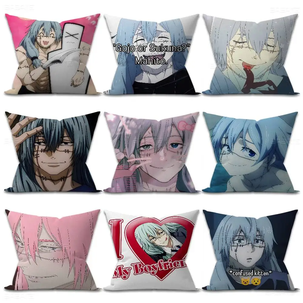Anime JK Figure Mahito Cushion Cover Polyester Sofa Cushions Decorative Throw Pillows Home Decoration Pillowcover
