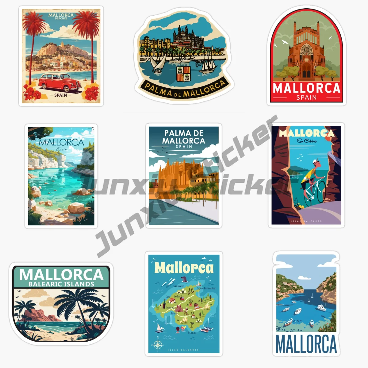 Spain Mallorca Scenic Car Stickers Vinyl Self-adhesive Decor Decal Car Decoration Accessories