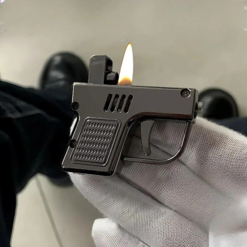 

New Small and Portable Metal Vintage Open Flame Lighter, Creative and Personalized Men's Gift, Cigarette Lighter,Smoke Accessory