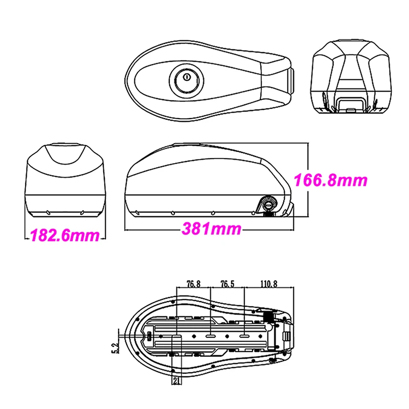 Suitable For Ebike 350w -2500w 21700 Aluminum Frame Battery 72V 60V 52V 36V Electric Bicycle Electric Motorcycle 25A 30A 35A 40A