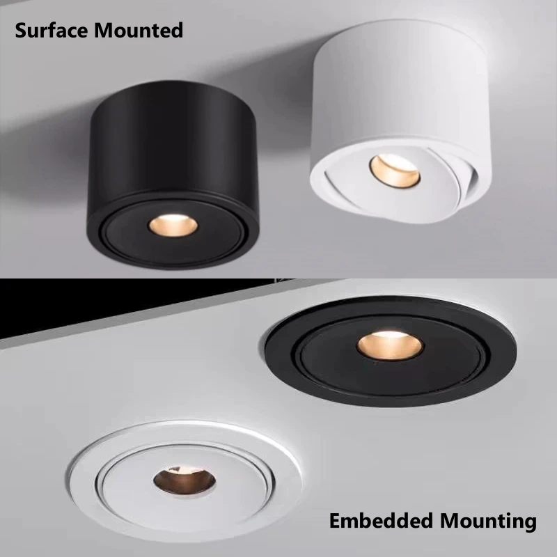 

Mini COB Spotlight 3/8/15 Degree Small Beam Adjustable Angle LED Aluminum Spot Lamp Museum Tea Room Atmosphere Ceiling Light