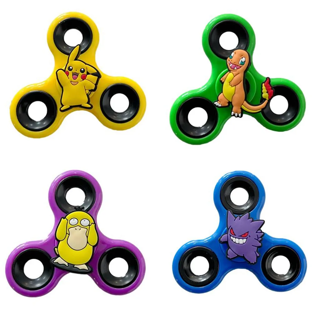 Figuras de acción de Pokémon, Fidget Spinner, Squirtle, Bulbasaur, Mewtwo, Raichu, modelo de PVC, juguete giratorio de mano para aliviar el estrés, 1 ud.