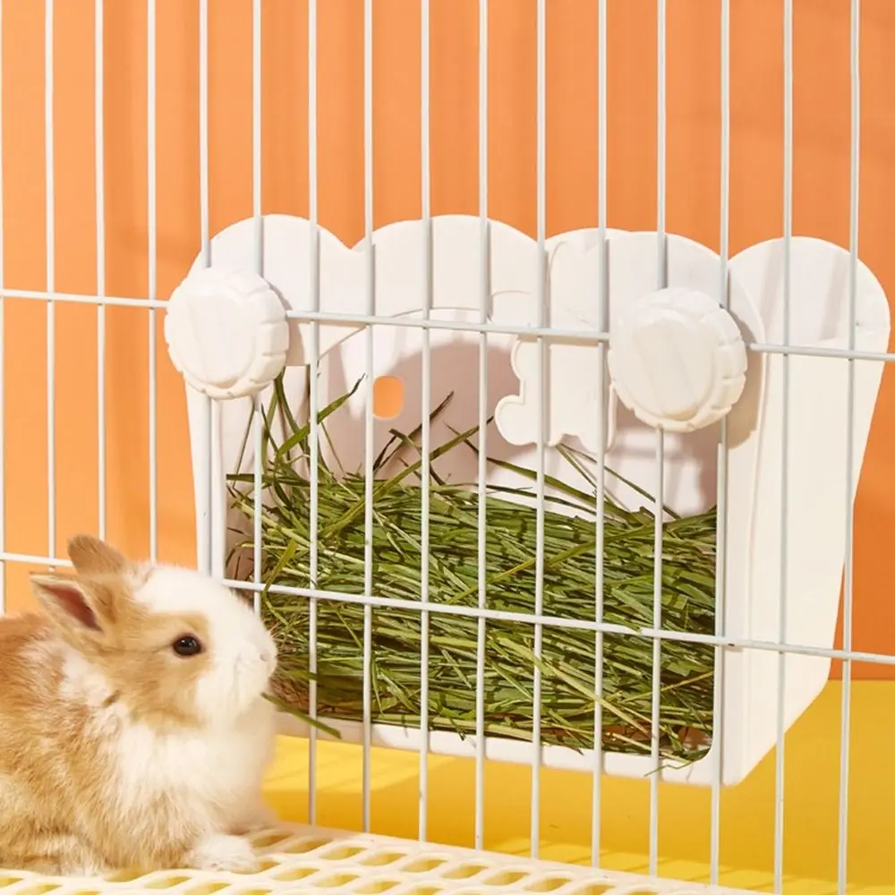 

Hanging Rabbit Hay Feeder Large Capacity Fixed Rabbit Grass Rack Feeder Plastic Less Waste Guinea Pig Hay Feeder Bunny