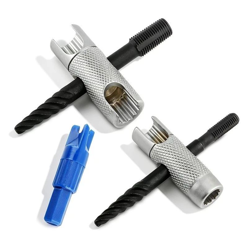 A48P-For Install, Remove, Rethread Grease Fitting Tools- 2 Pcs 4 In 1 Grease Zerk Tool Set With Cleaner
