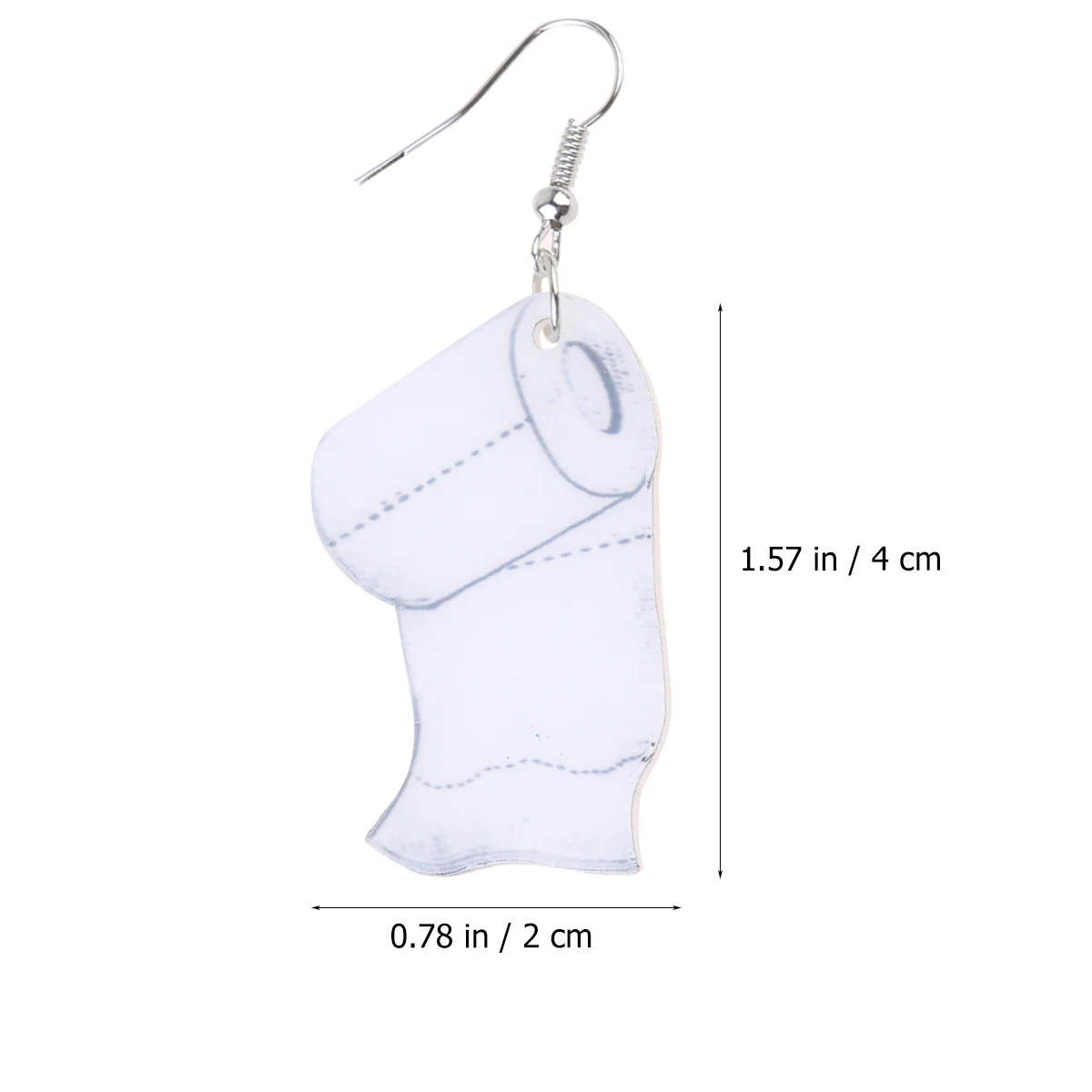 

Funny Earrings Jewelry for Girl Woman Dangler Tissue Unique Paper Towel