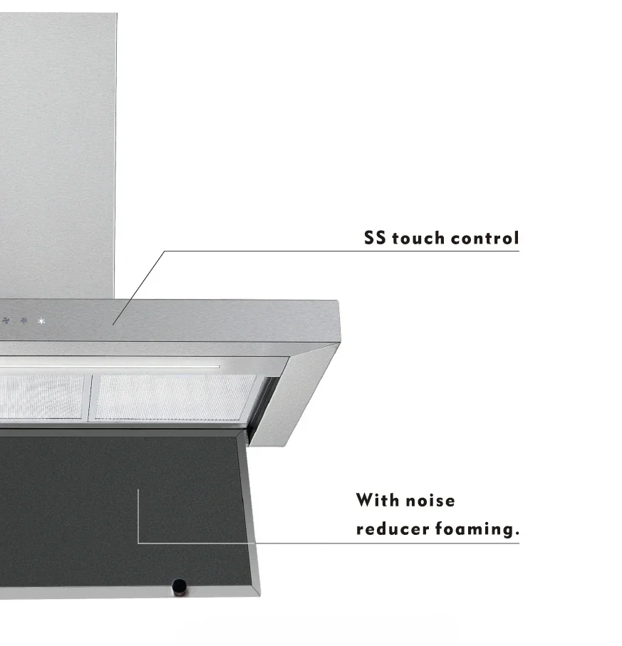 European stainless steel box shape range hood