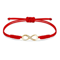 AAA CZ Stones Infinity Love Charm Bracelet Women Red String Green Rope Handmade Lucky Knot Macrame Adjustable Jewelry Present