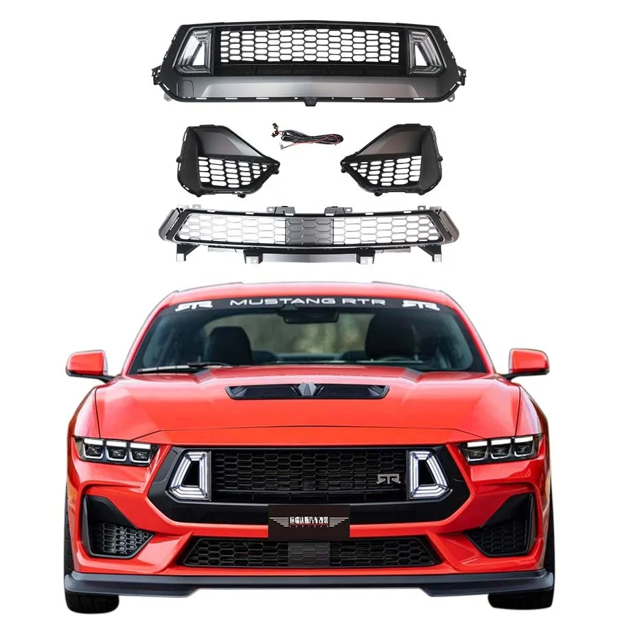 

NEW LED Lights Grille for Ford Mustang Dark Horse S650 New ABS Material Exterior Accessories Body Kit