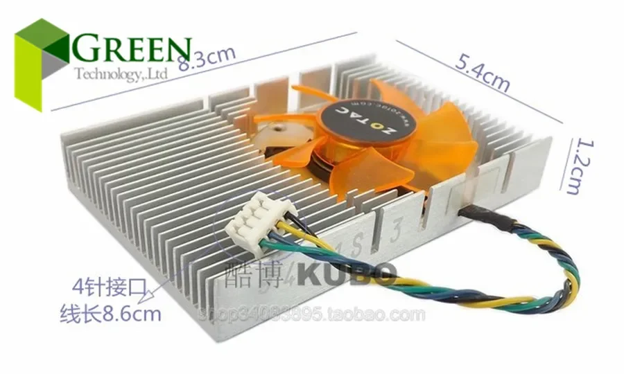 Imagem -05 - Ventilador de Refrigeração Lógica Potência Pld5010s12l 83x54x12 mm 43 mm para Thortex9400gt Gt210 Gt520 Placa de Vídeo com Dissipadores de Calor 12v 0.1a