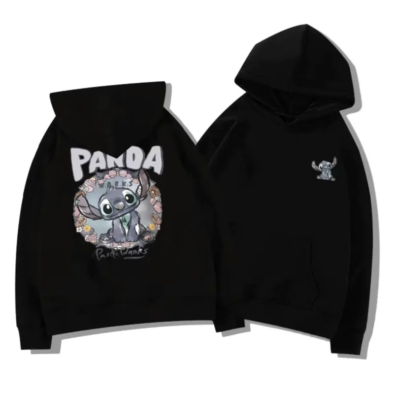 

Oversize Hoodie Women Cute Kawaii Stitch Print Hooded Sweatshirt Spring Autumn Students Loose Versatile Casual Tops Kpop Clothes