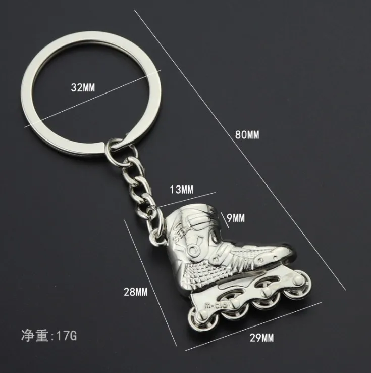 New Fashion Skate Key Chain Men Women Roller Skate KeyChain Skating Car Key Ring Party Gift Jewelry K3094