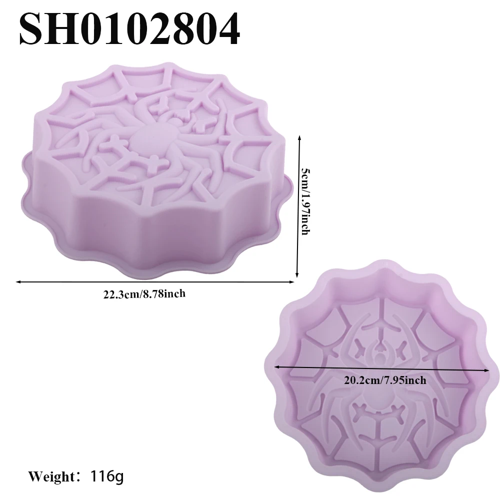 Halloween Candy Baking Molds Ghost Pumpkin Spider Skull Tombstone Heart Design Halloween Silicone Chocolate Mold Fondant Mould