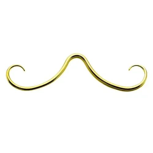 Anel Piercing de Septo em Aço Inoxidável para Homens e Mulheres, Design Popular de Bigode, Anel de Nariz, 316 Cirúrgico