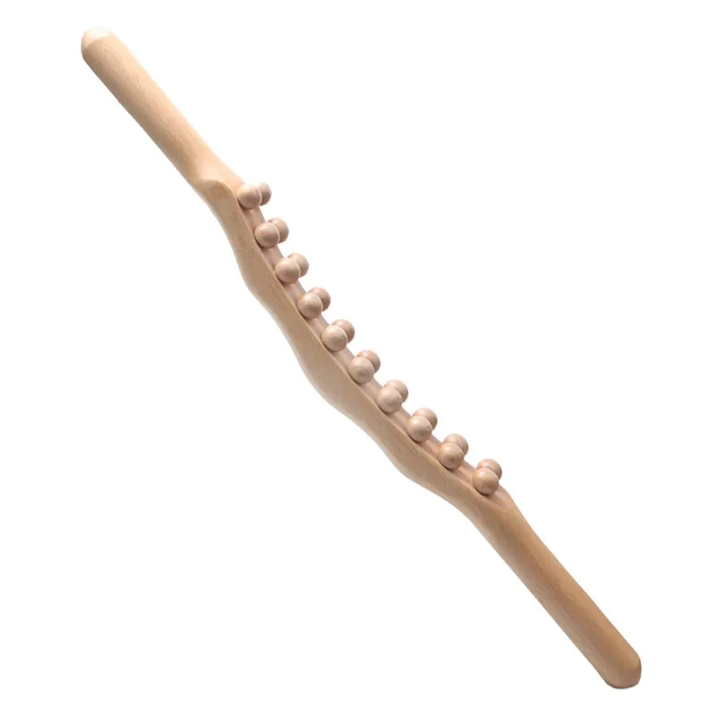

2025 20/8 Beads Gua Sha Massage Stick Back Massage Tendons Wood Scraping Stick Point Treatment Gus A Sha Tool Muscle Relaxing
