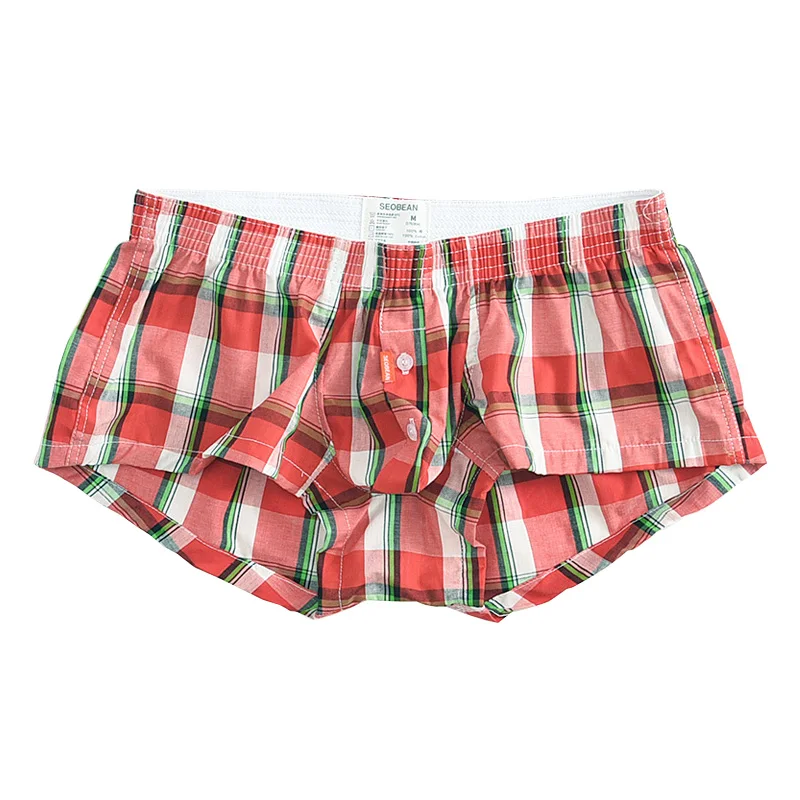 3pcs/lot of plaid men\'s arrows, cotton breathable boxers, low rise loose panties, home boxer shorts, pajama pants