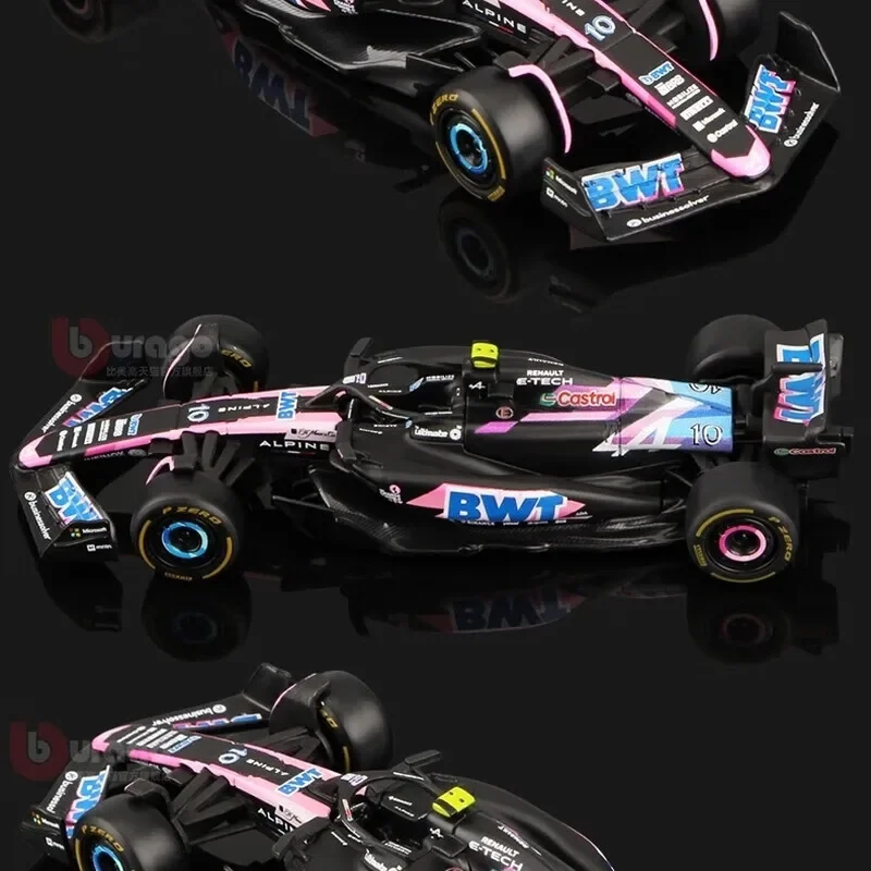 Bburago 1:43 BWT Alpine F1 Team A524 Alloy Diecast Model Car High Simulation Formula Racing Collectible Display Gift - view 4