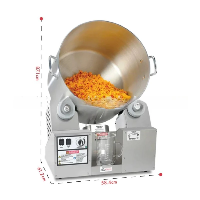 

Stainless steel semi-automatic powder wrapping machine, American spherical popcorn mixer, food wrapping sugar machine