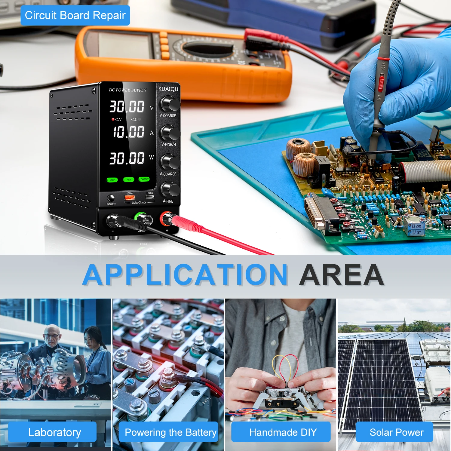 Switching Bench Power Supply Adjustable 30V 5A 10A 60V 120V Optional OCP OVP OUTPUT Variable Power Supply Voltage Regulator