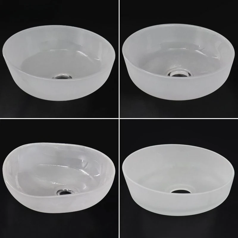 1pcs Lab Chair Accessories, Cold Steel GlasSpittoon, Frosted Tempered Glass, Mouthwash Spittoon Basin, GlasSputum Basin S