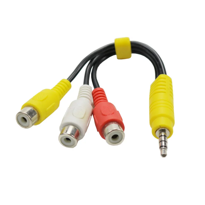 New 2026 For TCL Dedicated 3.5mm Jack Plug RCA Cable 3.5 Aux Male To 3 RCA Female Adapter Mini Aux Stereo Audio Video AV Adapter