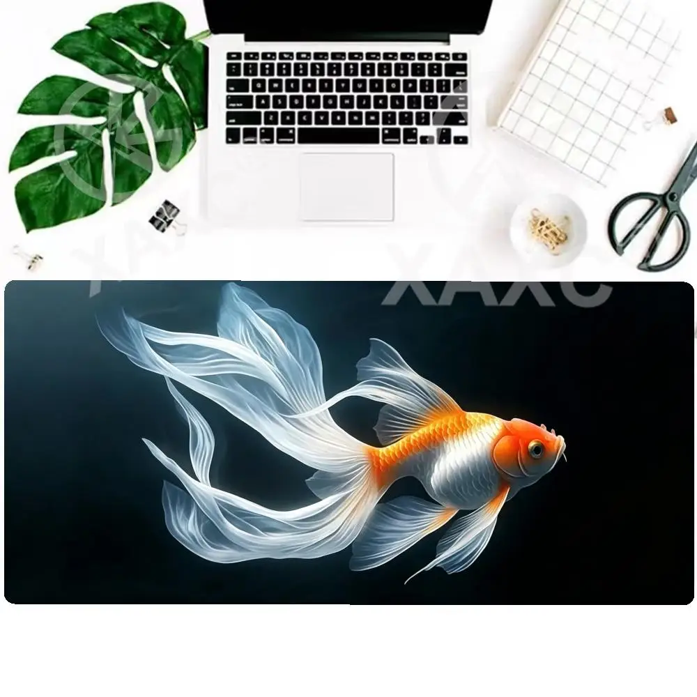 PadStunning betta fish art with flowing fins, non-slip base & smooth surface. Elevate your desk with vibrant style XAXC