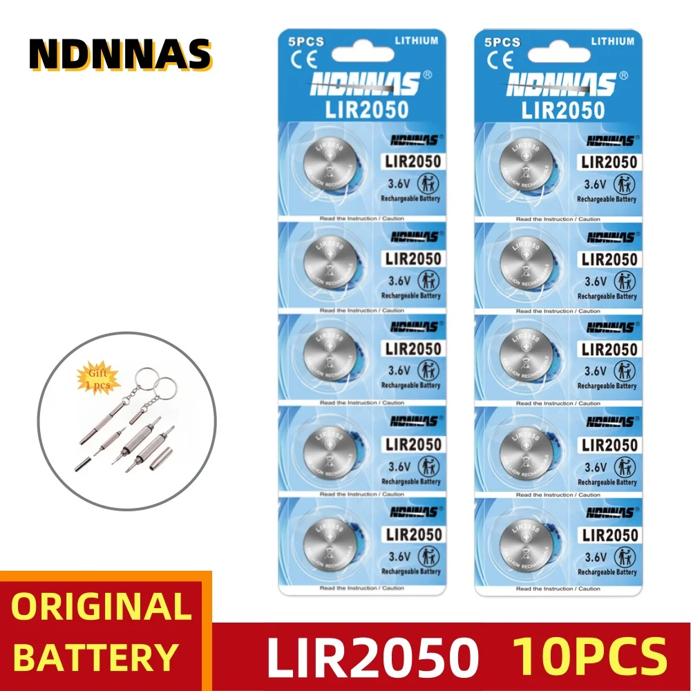 

10PCS LIR2050 3.6V Lithium Rechargeable Battery Replace CR2050 For Clocks Computer Motherboard Electric Toys Button Cells