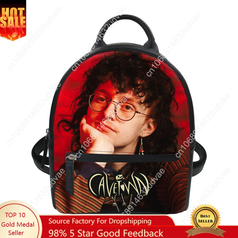 CAVETOWN Rugzak Portemonnee Dames Schooltassen Gepersonaliseerde Dubbele Schoudertas Hoge kwaliteit Dagrugzak Lederen Reistas Cadeau