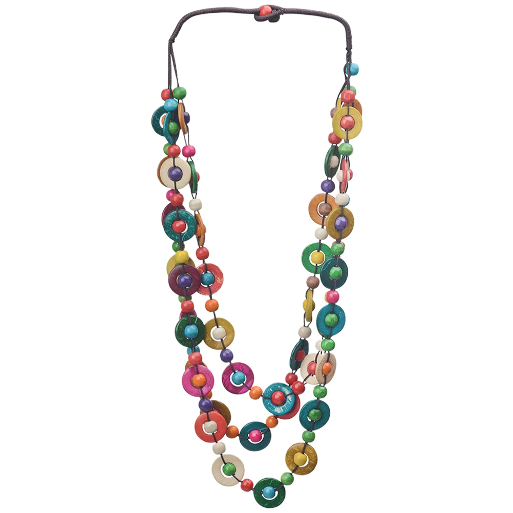 

Bohemian Necklace Boho Necklaces Women Bead Style Coconut Shell Jewelry Charm for Trendy
