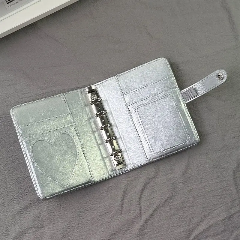 Vintage Japanese Style Loose-leaf Notebook M5 Size PU Leather Detachable Cover Portable DIY Journal Elegant Stationery Cute Gift
