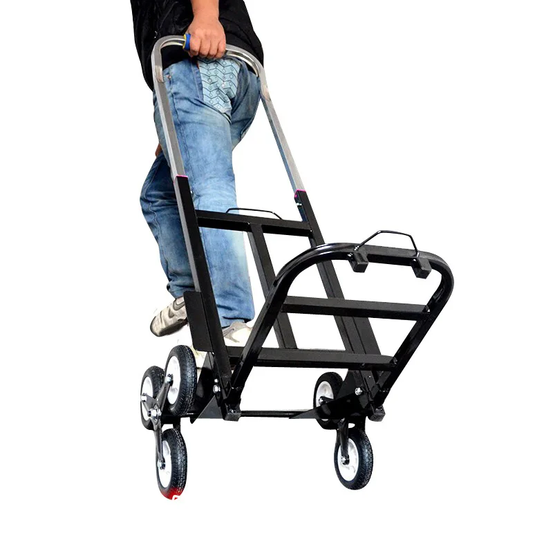 Six-wheeled Stair Climbing Truck, Load King Upstairs Cart, Folding Hand-pulled Cart, Small Trailer,luggage Cart, Trolley