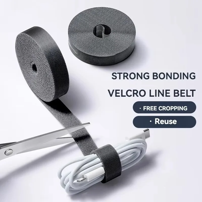 1/3/5m Cable Organizer Cable Management Wire Winder Tape Earphone Mouse Cord Management Ties Protector For iPhone Samsung Xiaomi