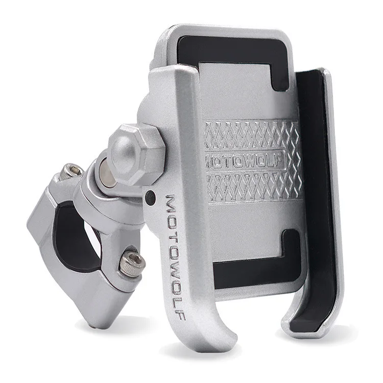Bicycle Riding Navigation Mobile Phone Holder, Motorcycle Car Aluminum Alloy Mobile Phone Holder 360 ° Rotation and Telescopic