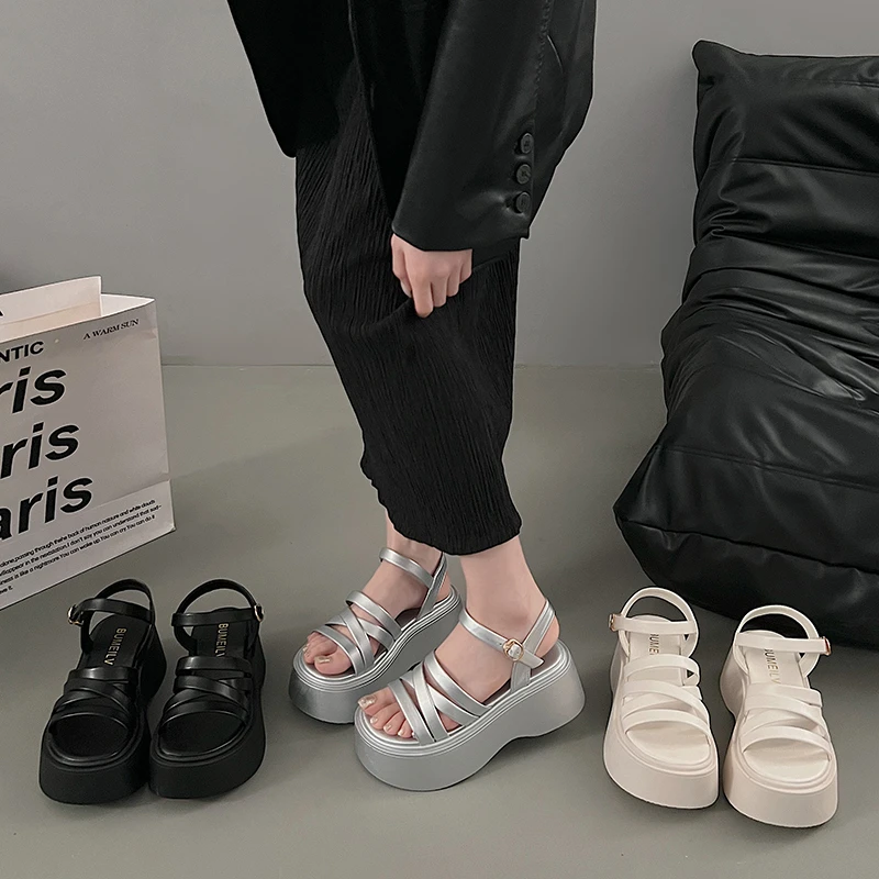 2024 Fashion Women Summer New Flat Sandals Casual Simple Fashion Women\'s Shoes Slippers Thickness Shoes