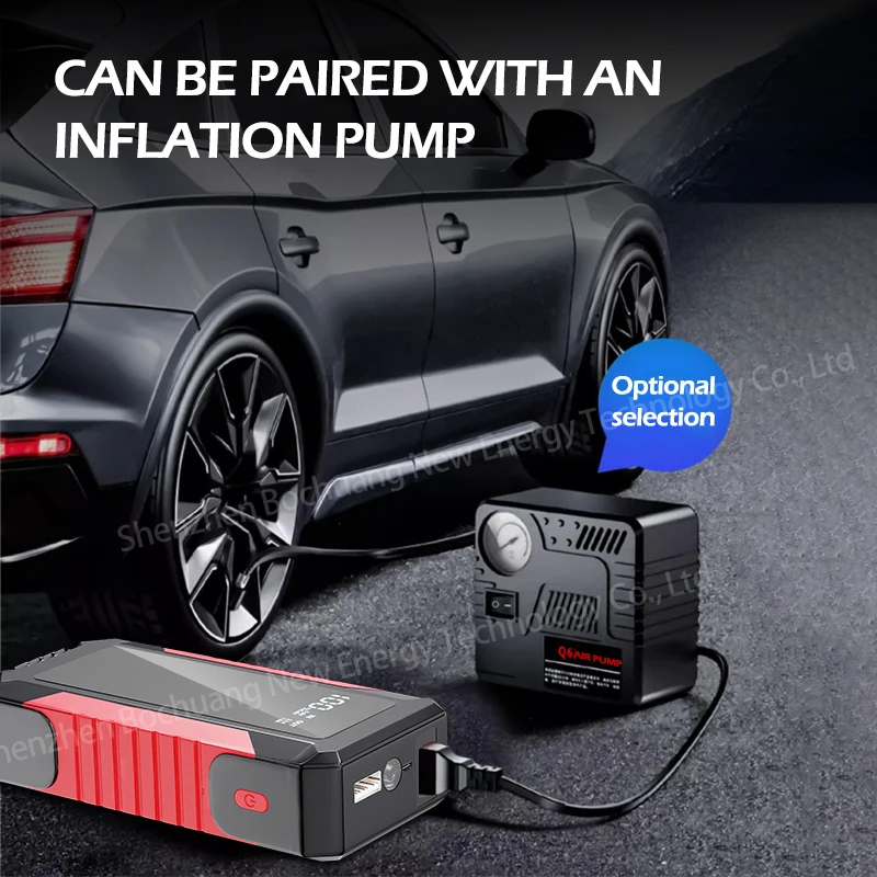 12800mAh Auto Jump Starter Draagbare Power Bank Auto Batterij Booster 12V Auto Startapparaat voor Benzine 7.0L Diesel 5.5L