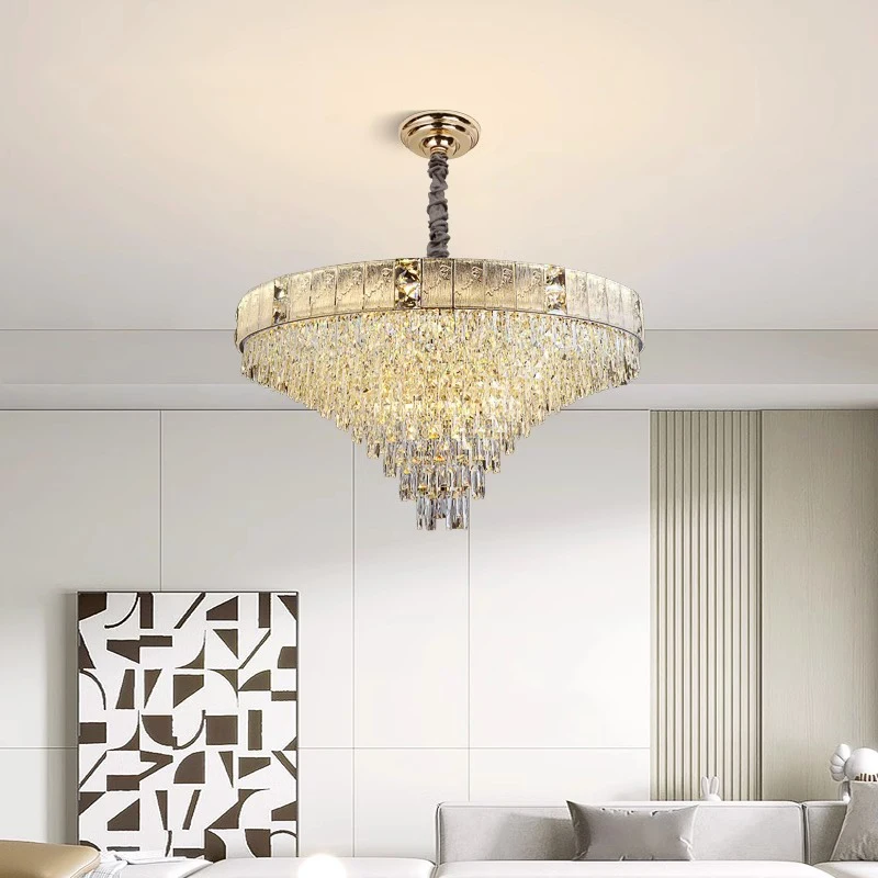 Imagem -04 - Modern Led Teto Pendant Light Crystal Home Decoração Lustres de Luxo para Sala de Estar e Jantar