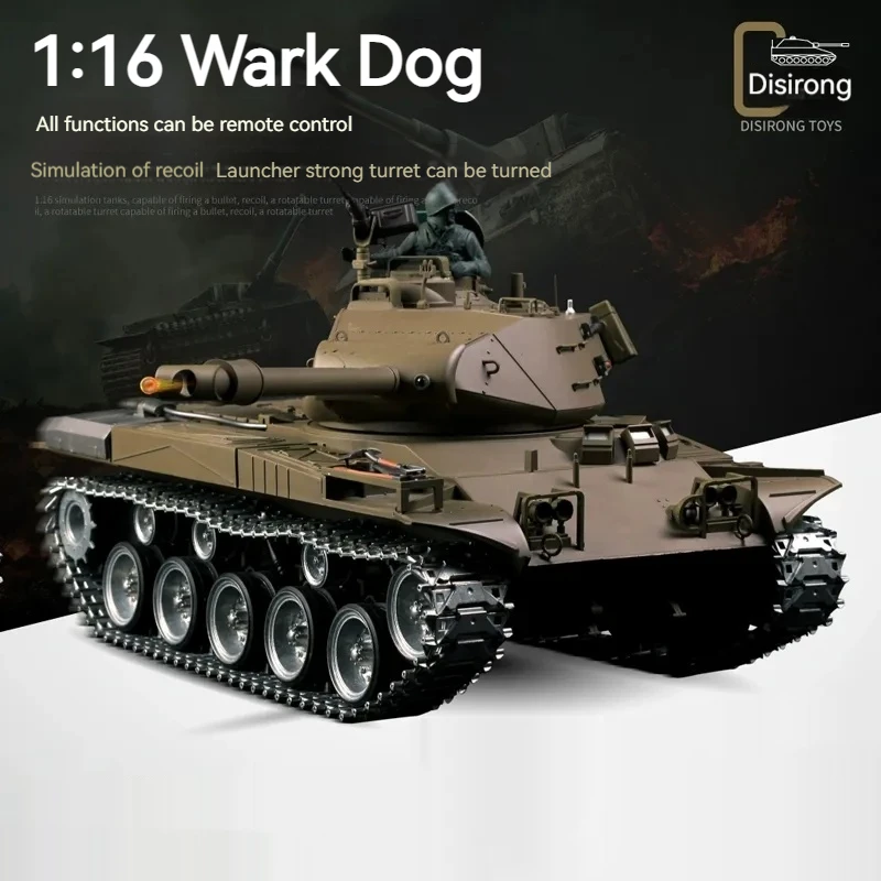 รถถังของเล่นบังคับวิทยุ Hot Heng Long 3839-1 รุ่นจำลองการแข่งขัน น้ำหนักเบา ของขวัญรถถังต่อสู้อเนกประสงค์ รถของเล่นต่อสู้