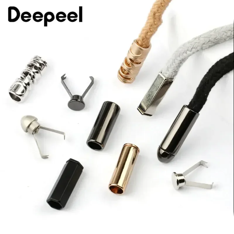 

30/50Pcs 6mm Metal Cord Stopper Rope End Caps Button Hanging Bell Lock Buckle DIY Clothes Drawstring Hoodie Decor Accessories