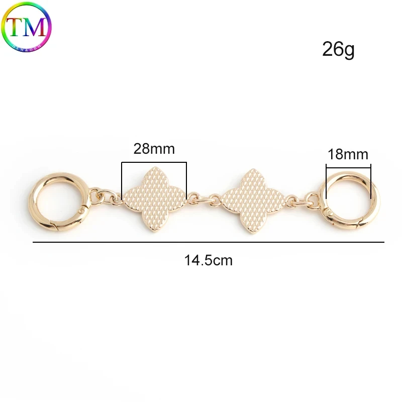 2Pcs Metal Chain Strap Extender Hanging Crossbody Chain For Purse Clutch Armpit Bag Extension Chains Diy Replacement Accessories