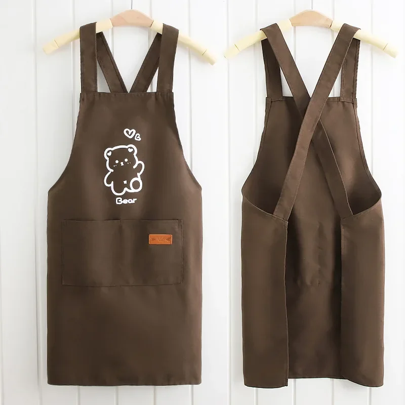 

New Cute Cartoon Canvas Apron for Women,Stain-Resistant Breathable,Easy to Clean,Comfortable Kitchen Cooking Apron for Home Use
