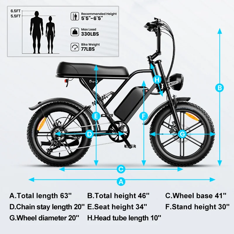 미국산 1000W 시티 전기자전거 48V15H 배터리 팻 타이어 전기자전거 26인치 타이어 통근용 전기자전거 오프로드 전기자전거