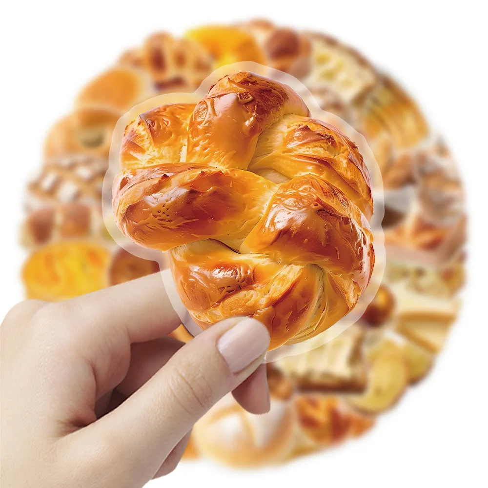 

50pcs Baking Bread Stickers Journal Scrapbook Diary Decoration Bread Machine Fruit Plate DIY Stickers