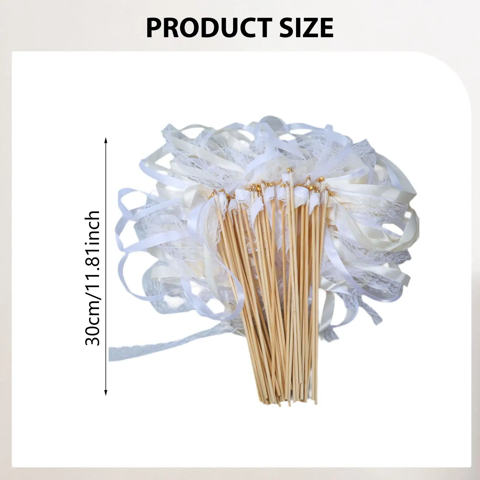 

Декоративные ленточные палочки-стримеры ручной работы из кружевной ленты для свадеб, праздников и торжественных мероприятий