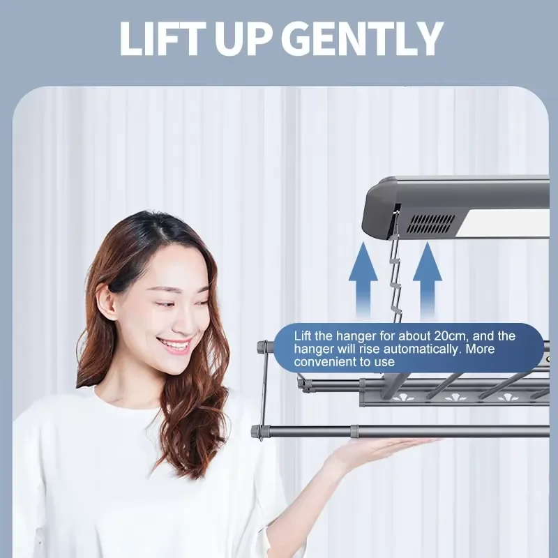 Smart Home 1m Electric Foldable Drying Rack Heat-Heated Balcony Airer Small Size for Bathroom Balcony Use for Drying Pants view 4