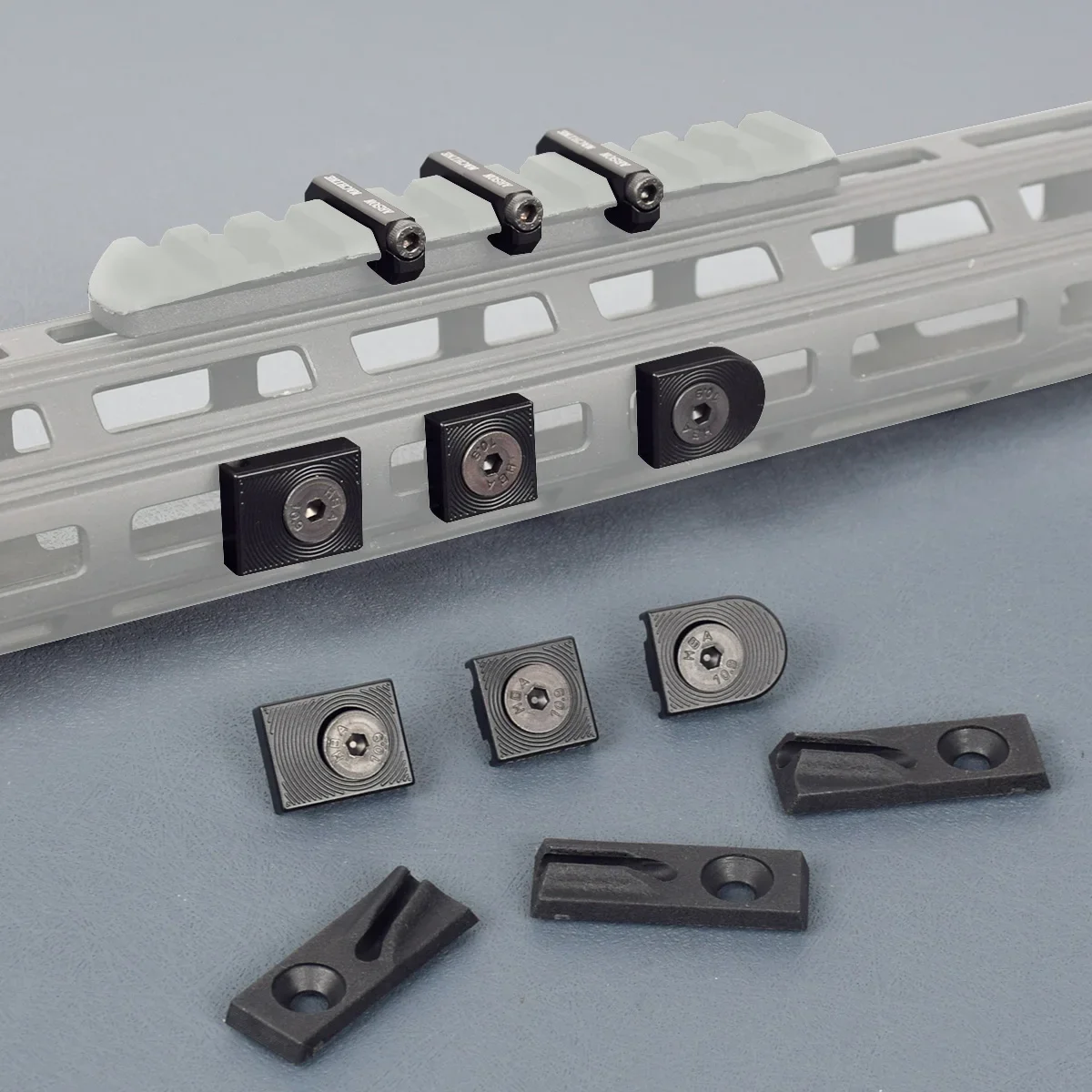 New Aluminum 3 PCS M-LOK Switch Cable Clip Wire Guide System For M300 M600 PEQ Weapons Light Cable Management Picatinny Rail