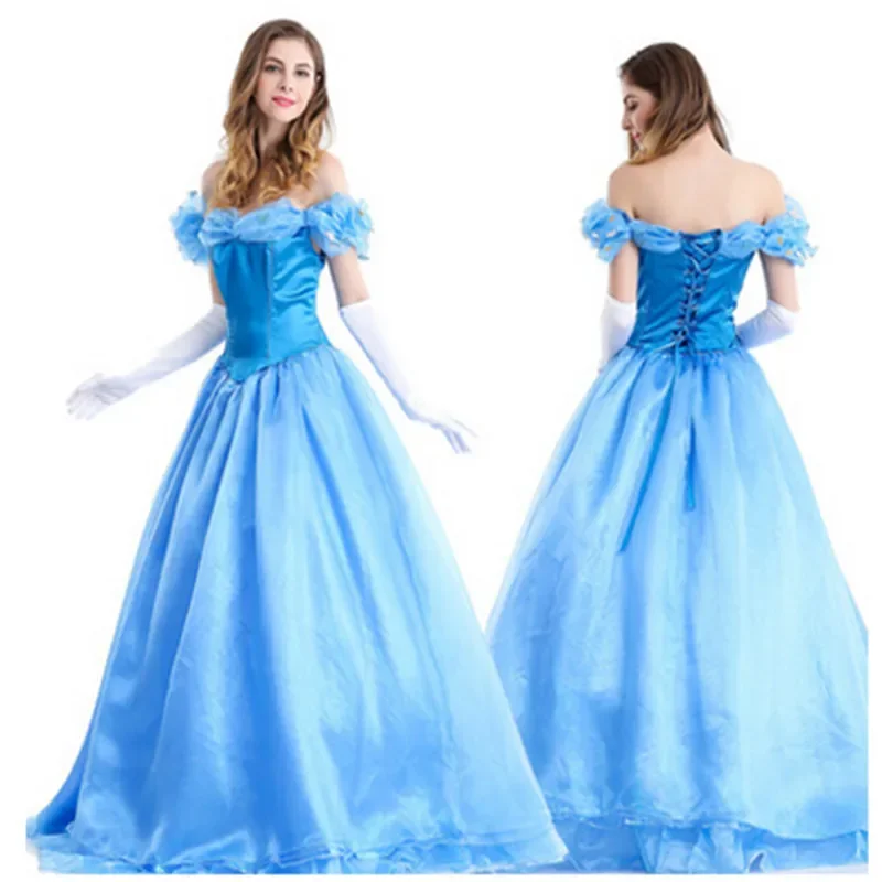 

Костюм д'Хэллоуина Cendrillon pour Femme Adulte, Princesse Fille, Robe de Bal, Longue, Performance, Robe de Soirée
