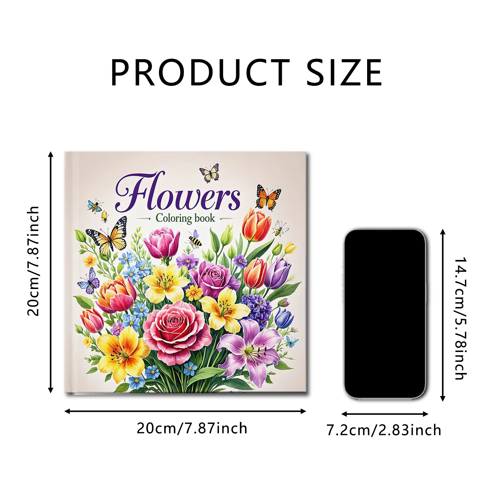 Adult Coloring Book for Stress Relief - Beautiful Flower Garden Illustrations, Relaxing Creative Patterns